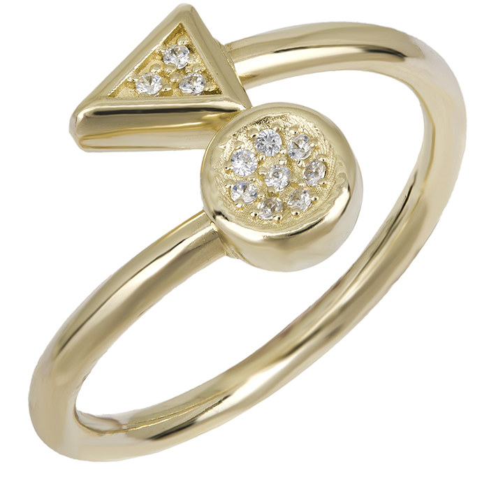 Δαχτυλίδι χρυσό Κ14 με ζιργκόν 026443 026443 Χρυσός 14 Καράτια