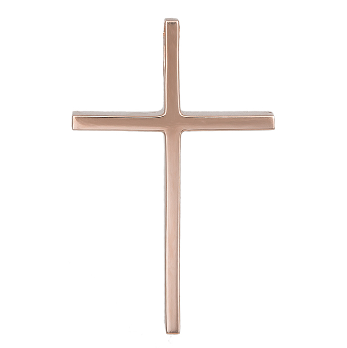 Σταυροί Βάπτισης - Αρραβώνα Γυναικείος σταυρός Κ14 ροζ gold 030762 030762 Γυναικείο Χρυσός 14 Καράτια