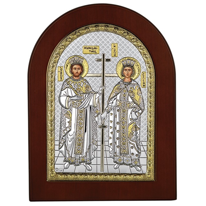 Εικόνα Άγιος Κωνσταντίνος και Αγία Ελένη ασημένια 925 MA/E1146ΒΧ MA/E1146ΒΧ Ασήμι
