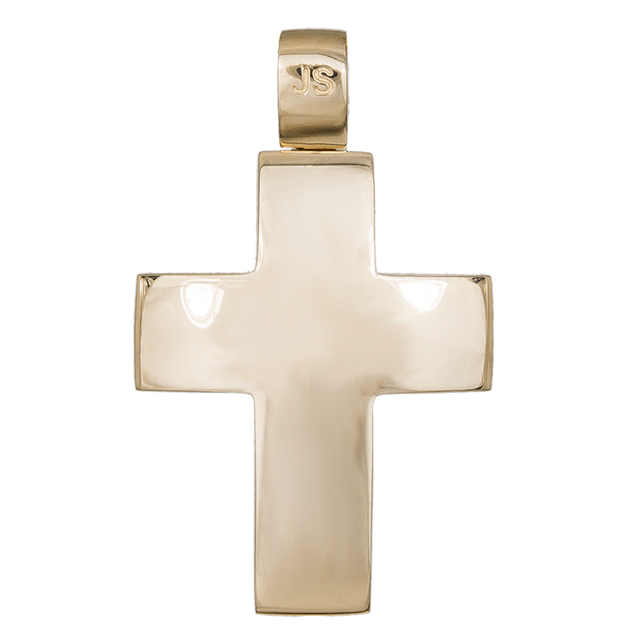 Σταυροί Βάπτισης - Αρραβώνα Χρυσός λουστρέ σταυρός 14 καρατίων για αρραβώνα 034772 034772 Ανδρικό Χρυσός 14 Καράτια