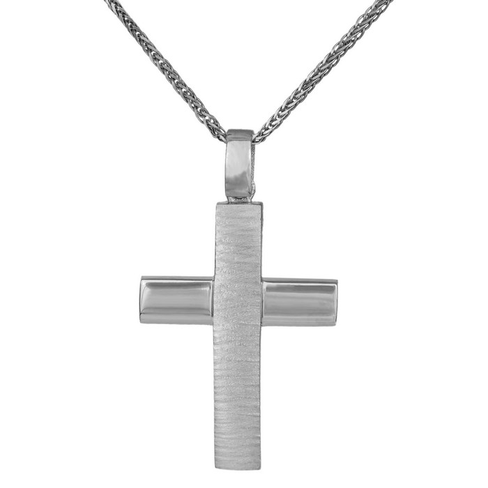Βαπτιστικοί Σταυροί με Αλυσίδα Βαπτιστικός σταυρός για αγόρι από λευκόχρυσο Κ14 με αλυσίδα 034779C 034779C Ανδρικό Χρυσός 14 Καράτια
