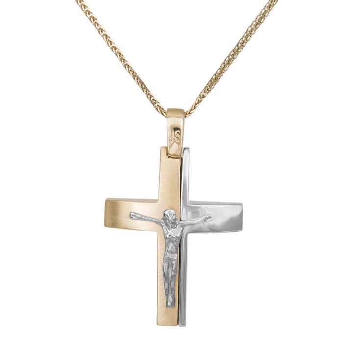 Βαπτιστικοί Σταυροί με Αλυσίδα Ανδρικός σταυρός αρραβώνα Κ14 με αλυσίδα 036897C 036897C Ανδρικό Χρυσός 14 Καράτια