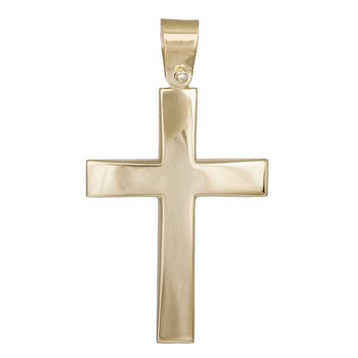 Σταυροί Βάπτισης - Αρραβώνα Χρυσός λουστρέ σταυρός 14 καρατίων για αρραβώνα 038450 038450 Ανδρικό Χρυσός 14 Καράτια