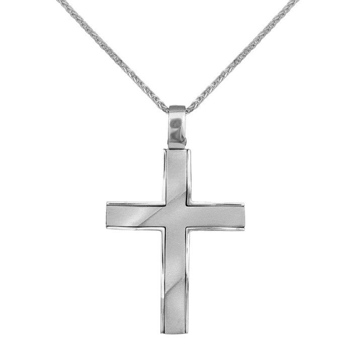 Βαπτιστικοί Σταυροί με Αλυσίδα Ανδρικός σταυρός αρραβώνα με αλυσίδα Κ14 038724C 038724C Ανδρικό Χρυσός 14 Καράτια