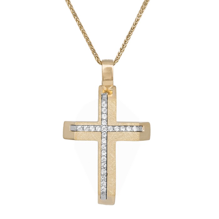 Βαπτιστικοί Σταυροί με Αλυσίδα Χρυσός σταυρός γυναικείος με αλυσίδα Κ14 040241C 040241C Γυναικείο Χρυσός 14 Καράτια -  - 