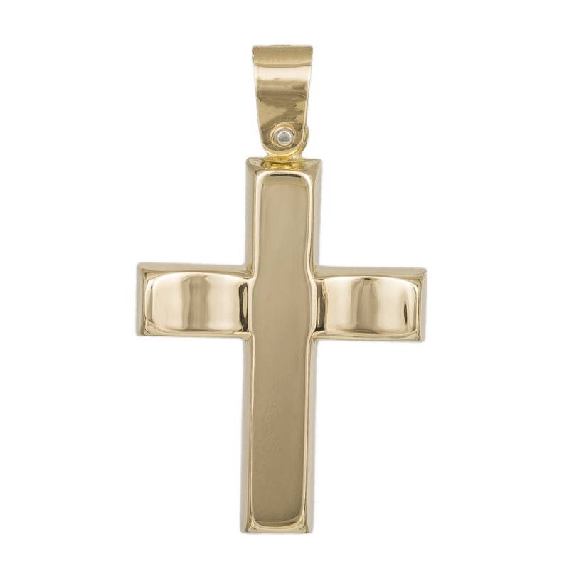 Σταυροί Βάπτισης - Αρραβώνα Χρυσός αντρικός βαπτιστικός σταυρός Κ14 041960 041960 Ανδρικό Χρυσός 14 Καράτια