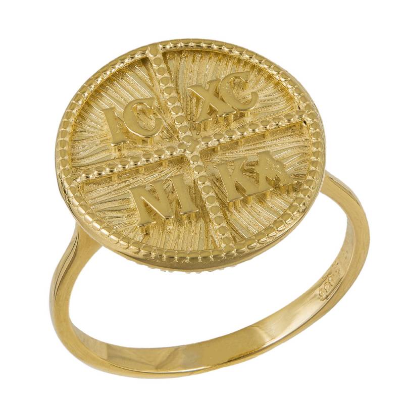 Χρυσό σεβαλιέ δαχτυλίδι Κ14 με Κωνσταντινάτο 043034 043034 Χρυσός 14 Καράτια -  - 