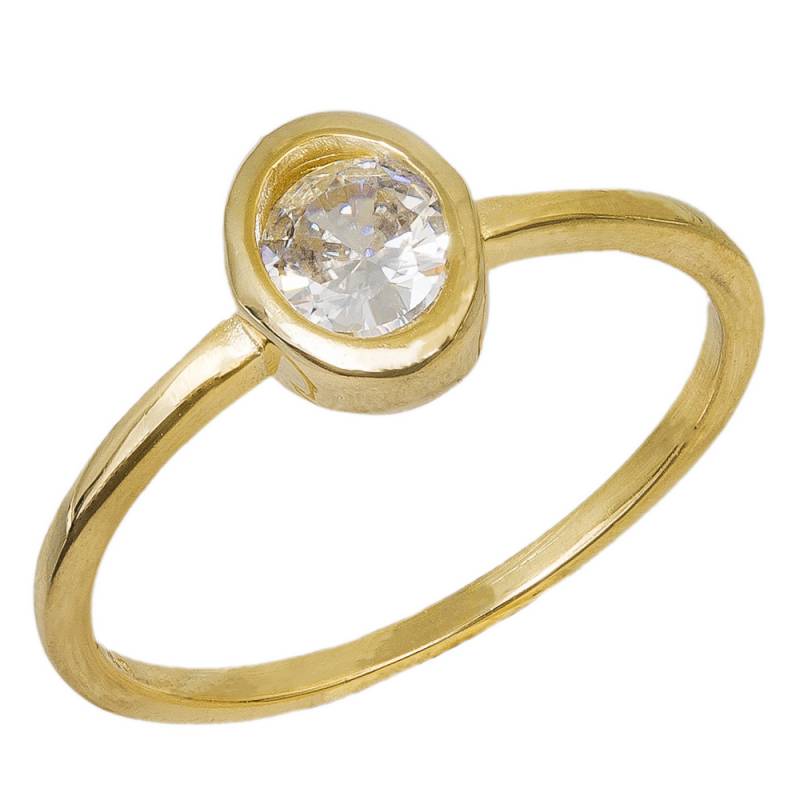 Γυναικείο μονόπετρο δαχτυλίδι 925 με οβάλ καστόνι 043965 043965 Ασήμι
