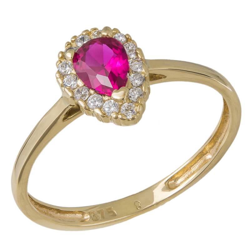 Χρυσό δαχτυλίδι ροζέτα δάκρυ Κ9 044791 044791 Χρυσός 9 Καράτια