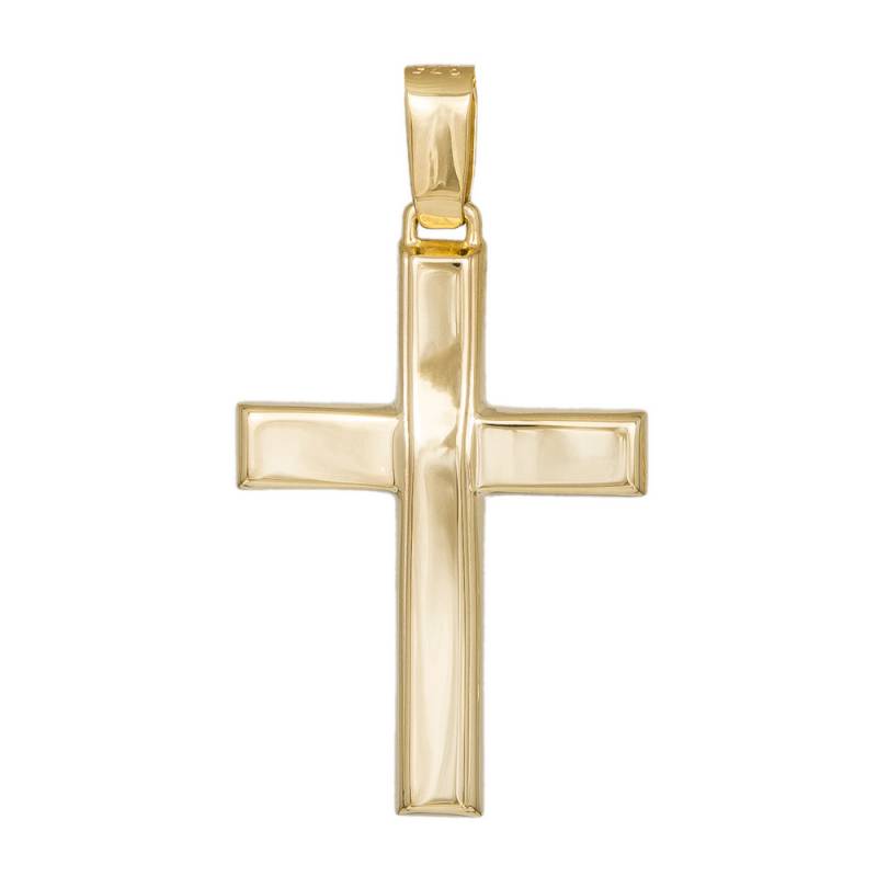 Σταυροί Βάπτισης - Αρραβώνα Χρυσός ανδρικός σταυρός Κ9 λουστρέ 045502 045502 Ανδρικό Χρυσός 9 Καράτια