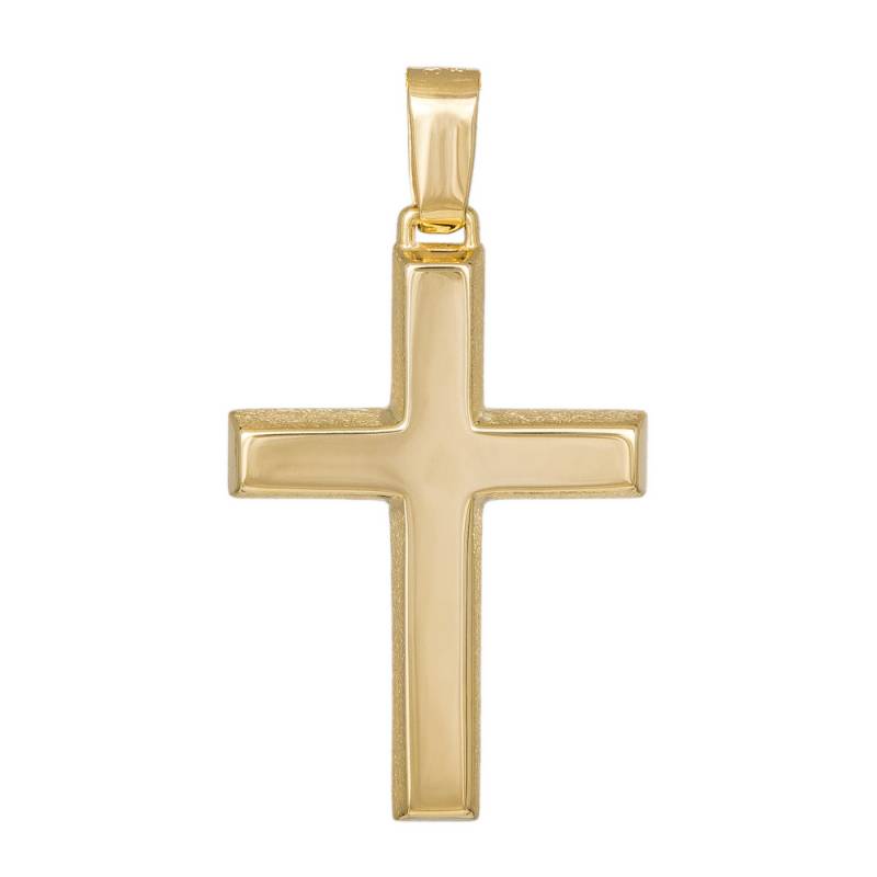 Σταυροί Βάπτισης - Αρραβώνα Ανδρικός σταυρός Κ9 με αμμοβολή στο πλάι 045512 045512 Ανδρικό Χρυσός 9 Καράτια