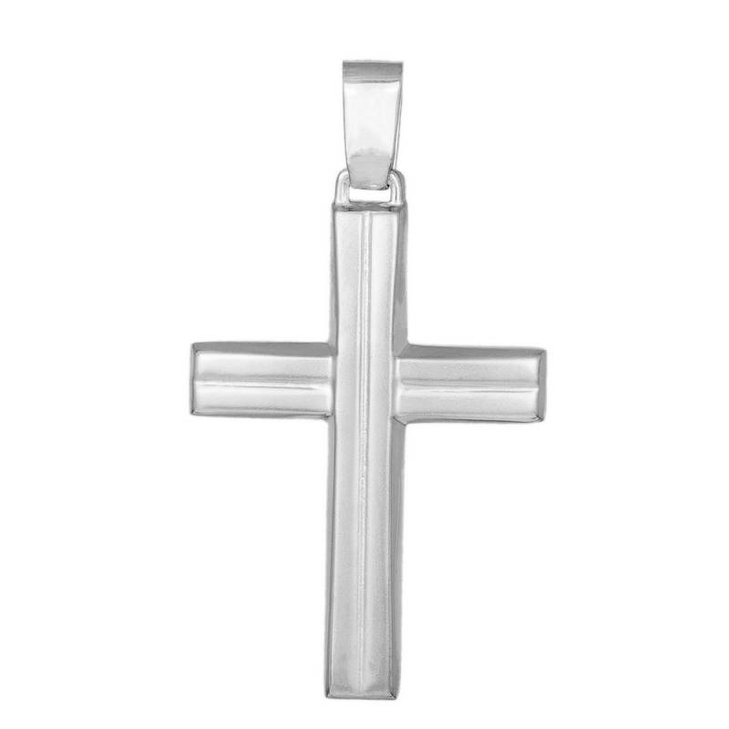 Σταυροί Βάπτισης - Αρραβώνα Λευκόχρυσός ανδρικός σταυρός Κ9 Ματ 045513 045513 Ανδρικό Χρυσός 9 Καράτια