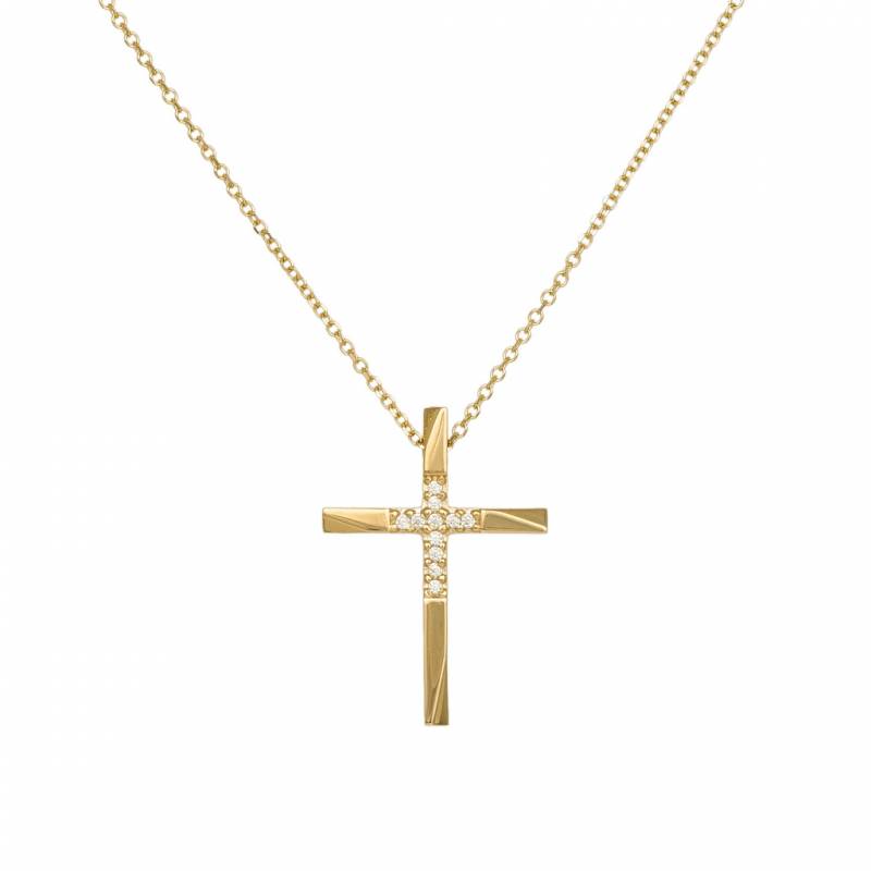 Βαπτιστικοί Σταυροί με Αλυσίδα Χρυσός γυναικείος σταυρός με αλυσίδα Κ14 047105 047105 Γυναικείο Χρυσός 14 Καράτια