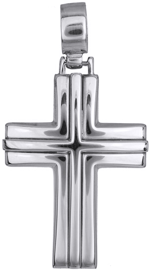Σταυροί Βάπτισης - Αρραβώνα Λευκόχρυσος σταυρός 9Κ 013822 013822 Ανδρικό Χρυσός 9 Καράτια