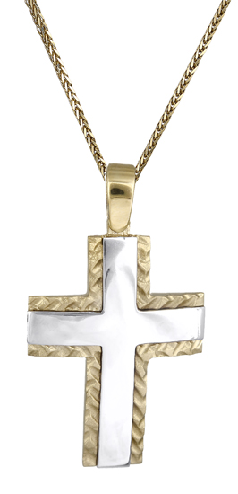 Βαπτιστικοί Σταυροί με Αλυσίδα Ανδρικός σταυρός 14Κ C018084 018084C Ανδρικό Χρυσός 14 Καράτια