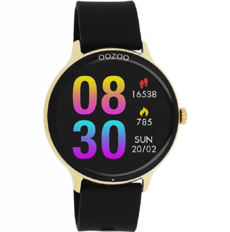 Ρολόι OOZOO Timepieces Smartwatch με μαύρο καουτσούκ λουράκι Q00132 Q00132