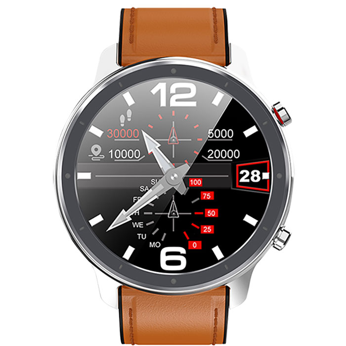 DAS4 Smartwatch Ρολόι SG24 brown leather strap 70063 70063