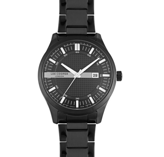 Ανδρικό ρολόι Lee Cooper Black Stainless Steel Bracelet LC07270.650 LC07270.650