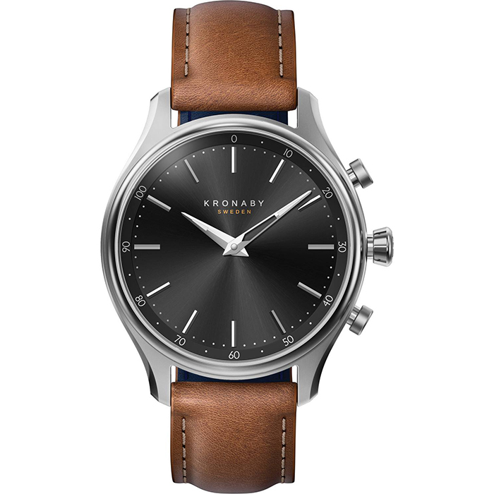 Kronaby Sweden connected Sekel Brown leather strap A1000-2749 A1000-2749 Ατσάλι