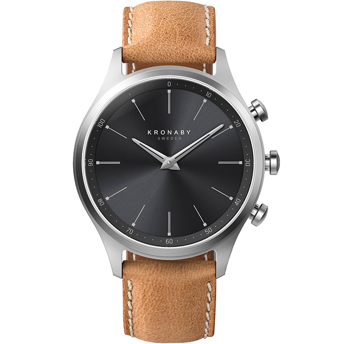 Kronaby Sweden connected Sekel Leather strap A1000-3123 A1000-3123 Ατσάλι