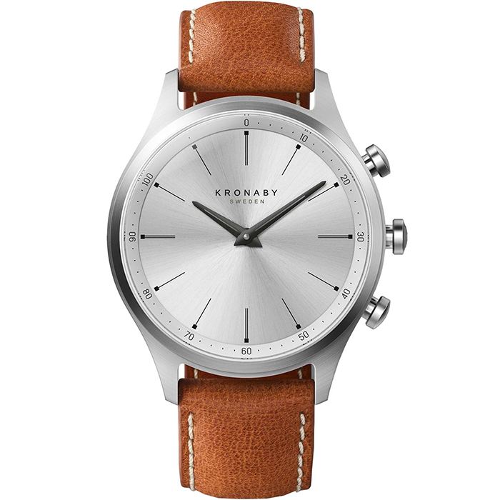Kronaby Sweden connected Sekel Leather strap A1000-3125 A1000-3125 Ατσάλι