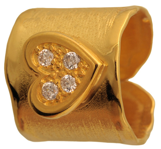 Σεβαλιέ επίχρυσο ασημένιο δαχτυλίδι 925 ASD371-10 Ασήμι