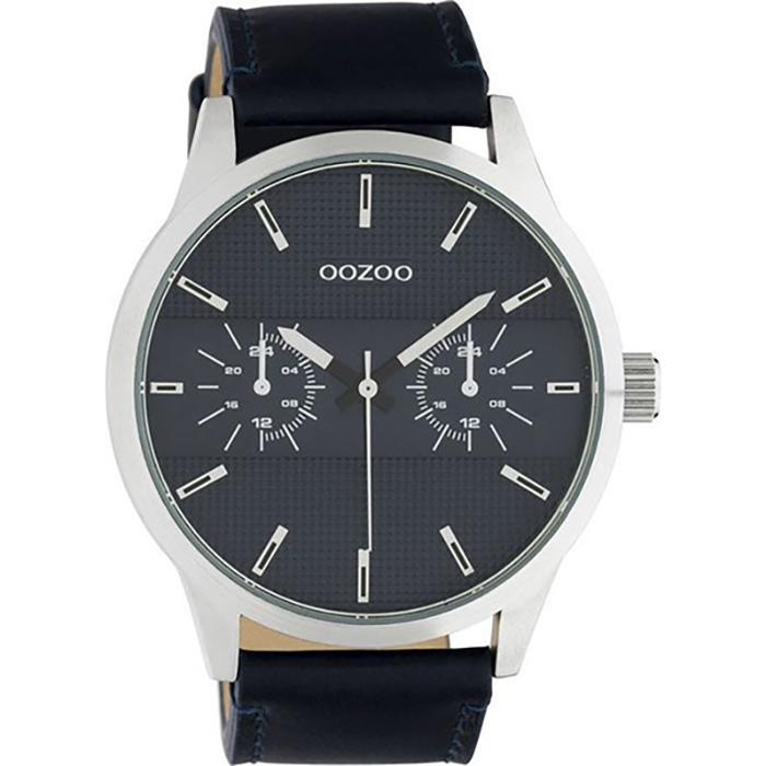 OOZOO Timepieces Αντρικό Ρολόι Blue Leather Strap C10536 C10536 35681