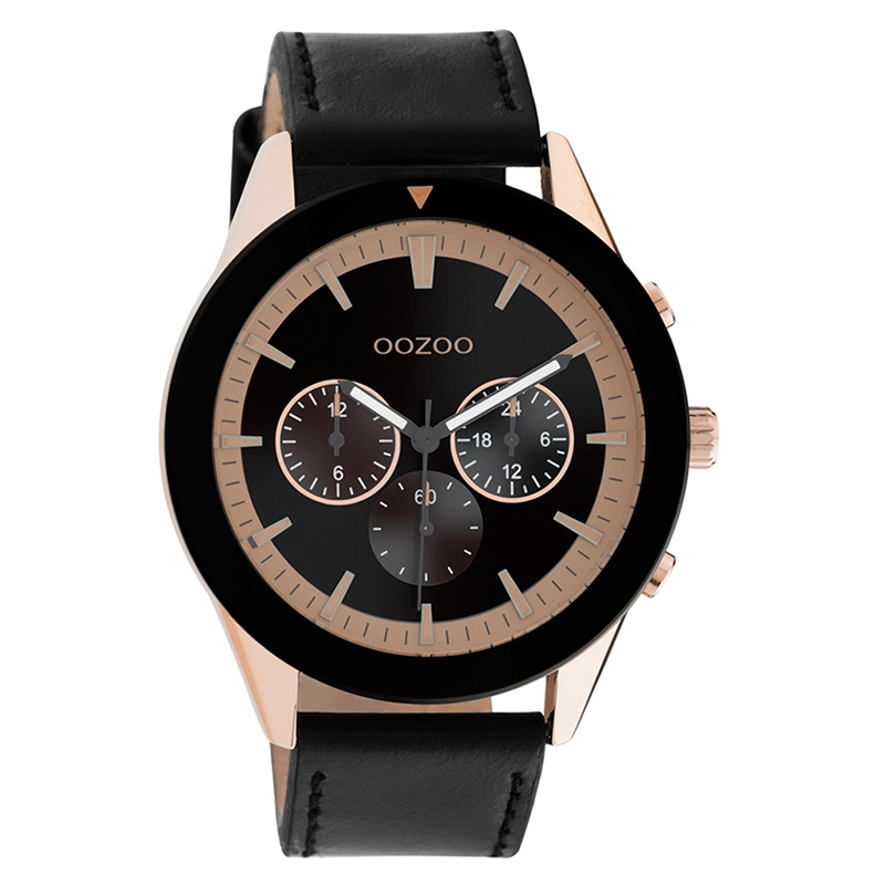OOZOO Timepieces Black Leather Strap C10804 C10804
