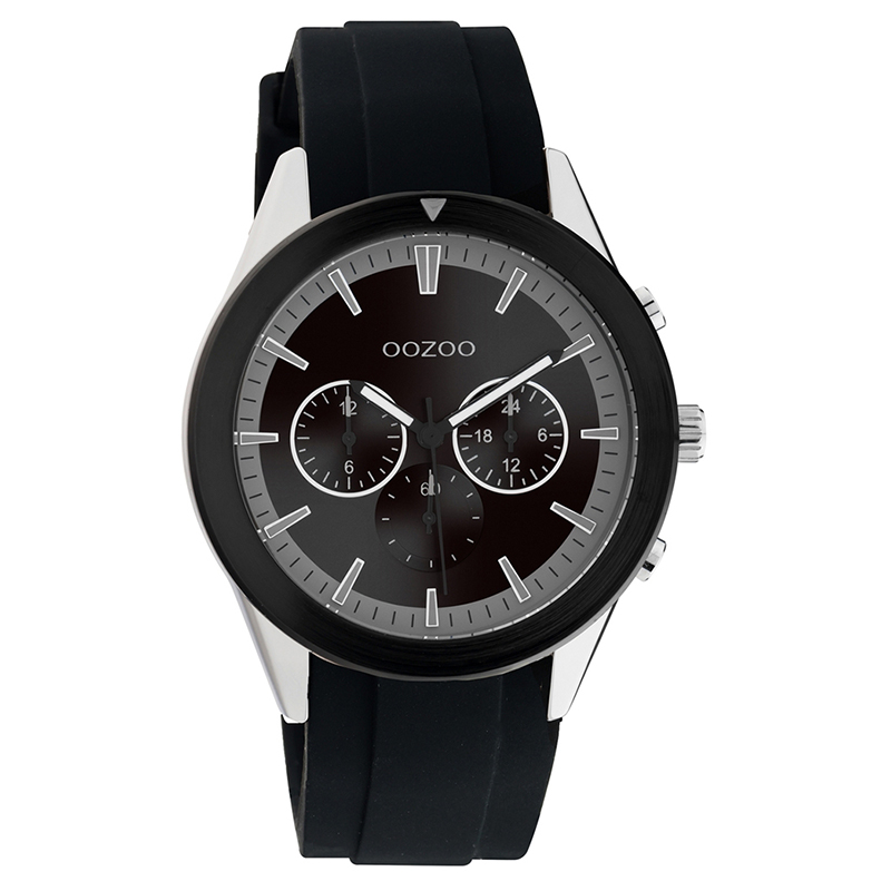 Αντρικό ρολόι OOZOO Timepieces Black Rubber Strap C10849 C10849