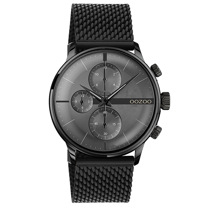 Ρολόι OOZOO Timepieces Black Metallic Bracelet C11104 C11104