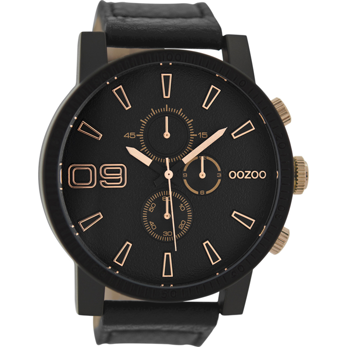 Αντρικό ρολόι OOZOO XXL Black C9034 C9034