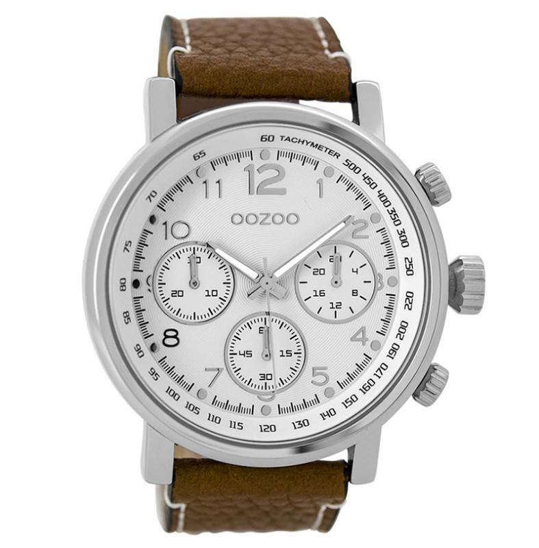 Ανδρικό ρολόι OOZOO Brown Leather Strap C9455 C9455