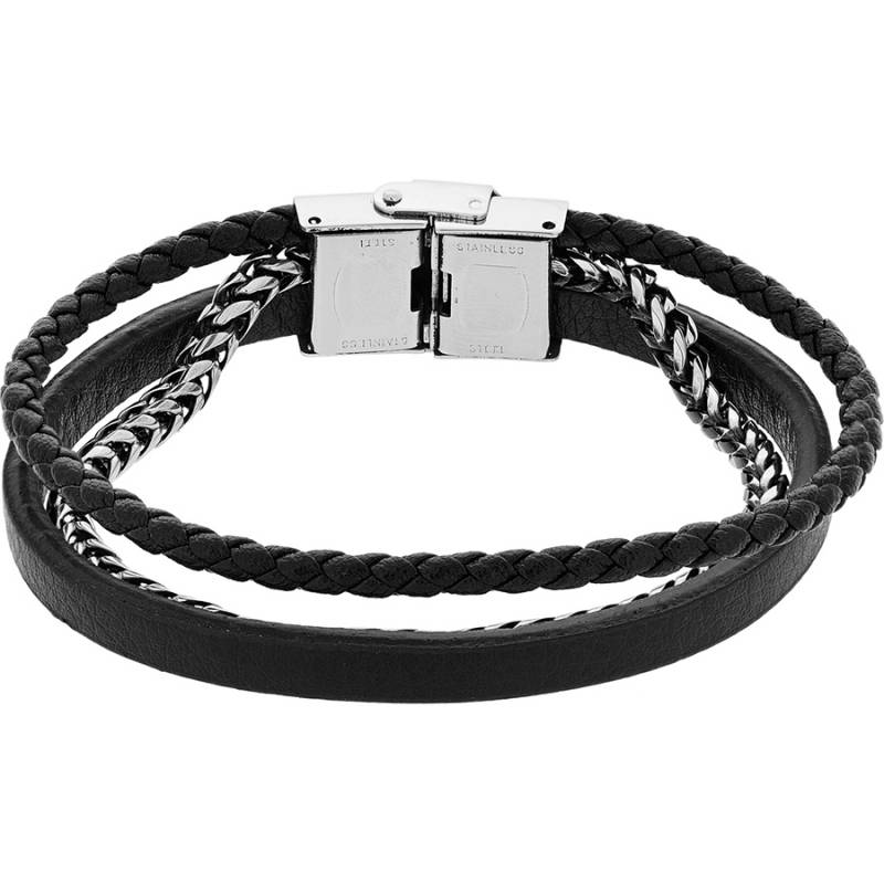 Visetti Leather Bracelet DI-BR041B DI-BR041B Ατσάλι