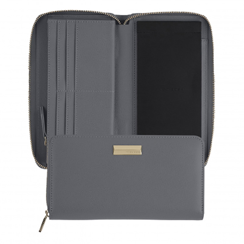 Hugo Boss γυναικείο πορτοφόλι με σημειωματάριο Vivid Grey HEV006H HEV006H 34456