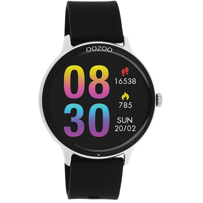 Ρολόι OOZOO Timepieces Smartwatch Black Rubber Strap Q00130 Q00130