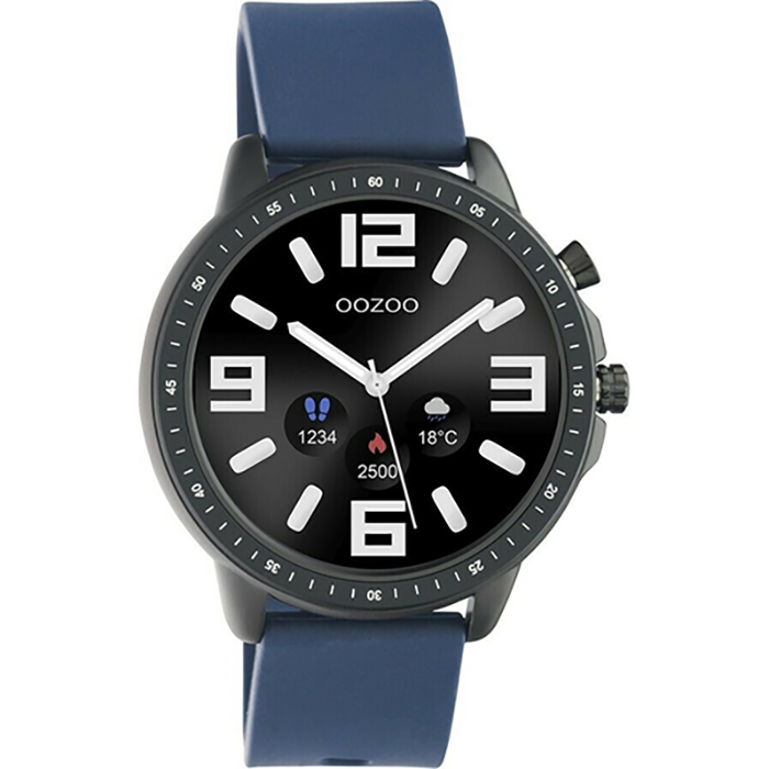Smartwatch OOZOO Black / Blue Rubber Strap Q00332 Q00332