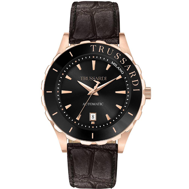 Ανδρικό ρολόι Trussardi T-Logo Brown Leather R2421143001 R2421143001 Ατσάλι