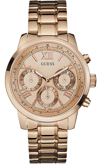 Guess Multifunction Rose Gold Stainless Steel Bracelet W0330L2 W0330L2 Ατσάλι