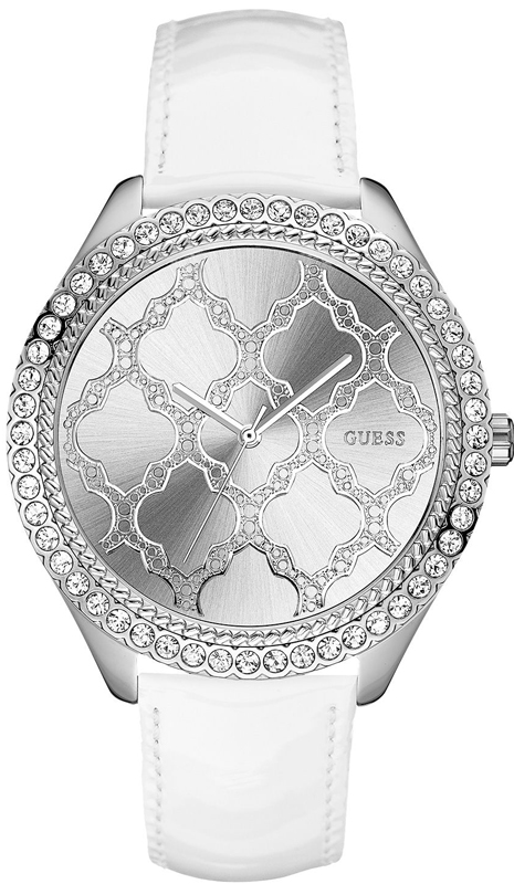 Guess Crystals White γυναικείο ρολόι W0579L3 W0579L3 Ατσάλι