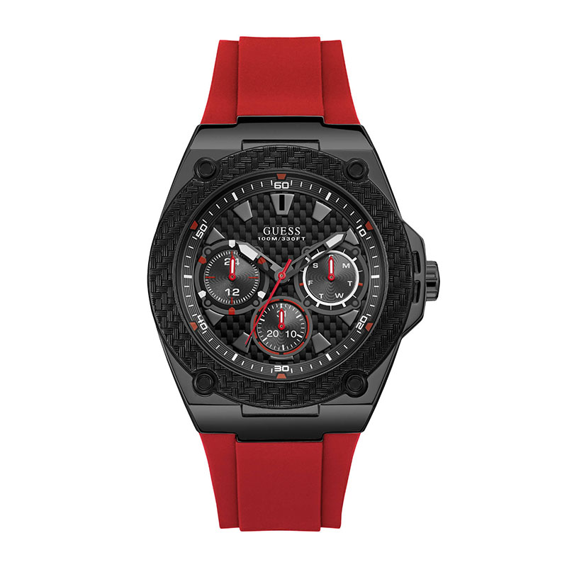 Ανδρικό ρολόι Guess Red Watch Multifunction W1049G6 W1049G6 Ατσάλι