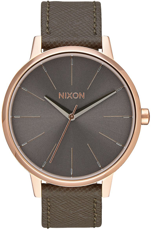 Ρολόι γυναικείο Nixon Kensington Brown Leather Strap A108-2214-00 A108-2214-00 Ατσάλι