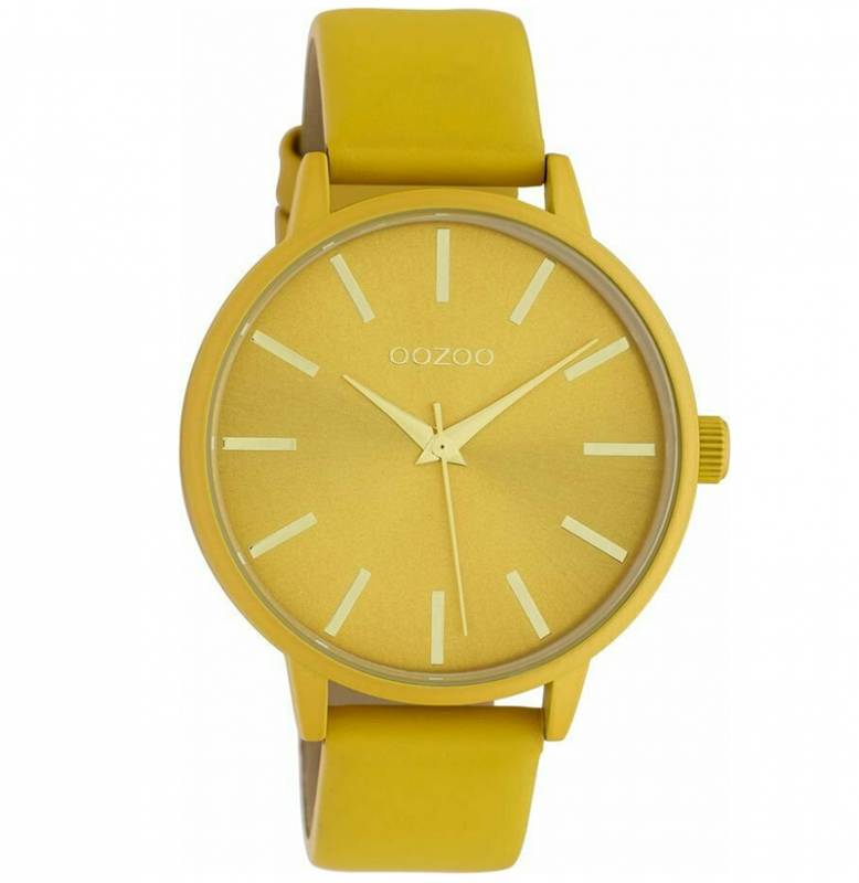 Ρολόι OOZOO Timepieces Mustard Yellow Leather Strap C10613 C10613
