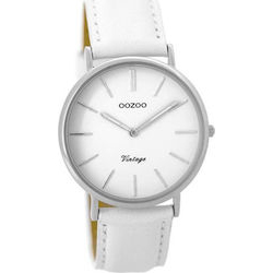 OOZOO ρολόι vintage White leather strap C9312 C9312